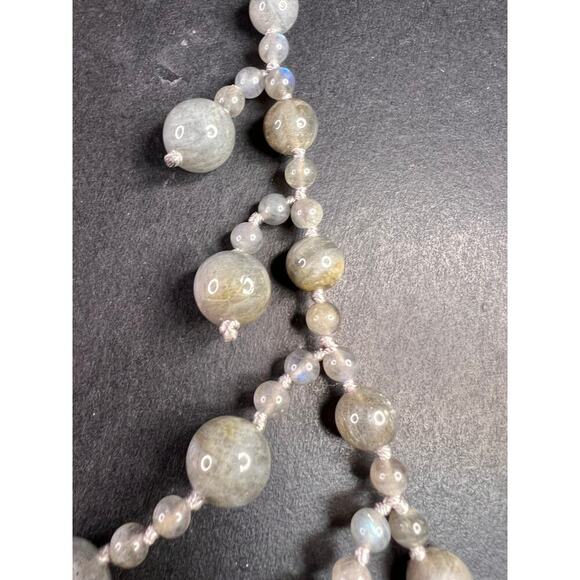 NEW labradorite bib statement necklace with sterling silver clasp - Picture 15 of 15